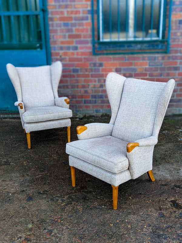 Pair of Mid Century Parker Knoll Wingback Armchairs