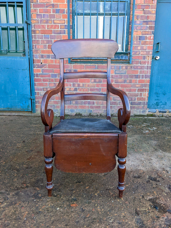 Antique Mahogany Commode Chair