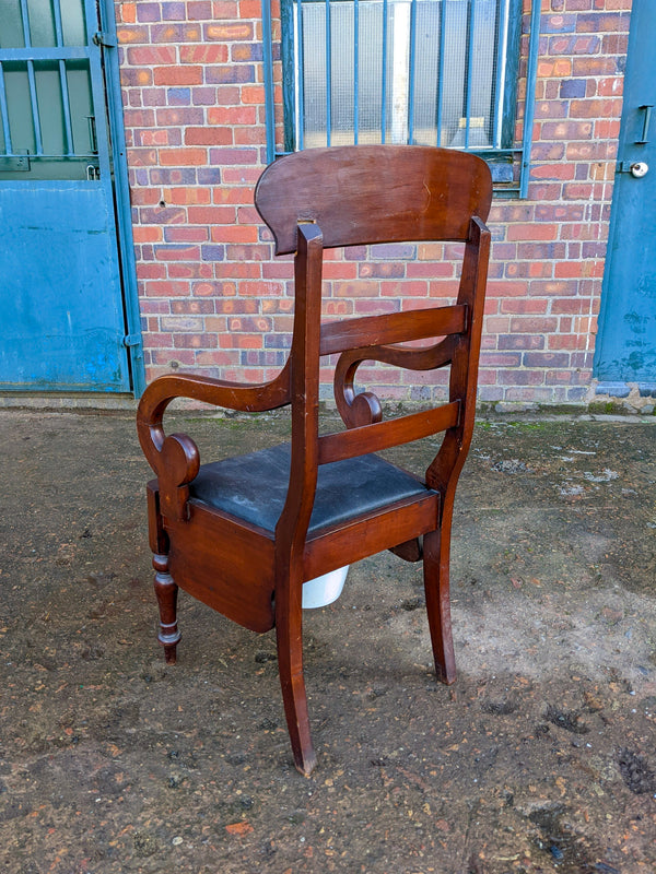 Antique Mahogany Commode Chair