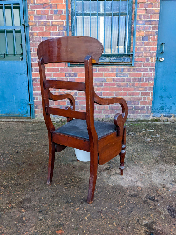 Antique Mahogany Commode Chair