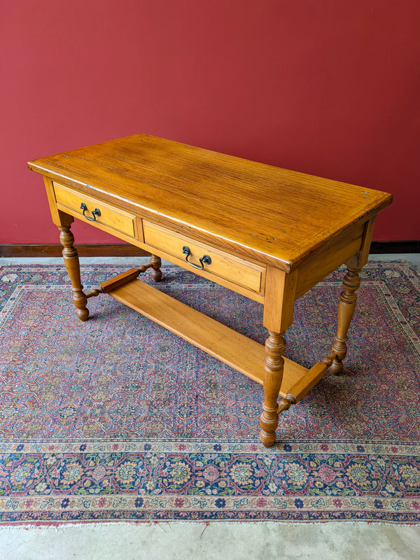 Antique Edwardian Pine Hall Table / Writing Table / Desk