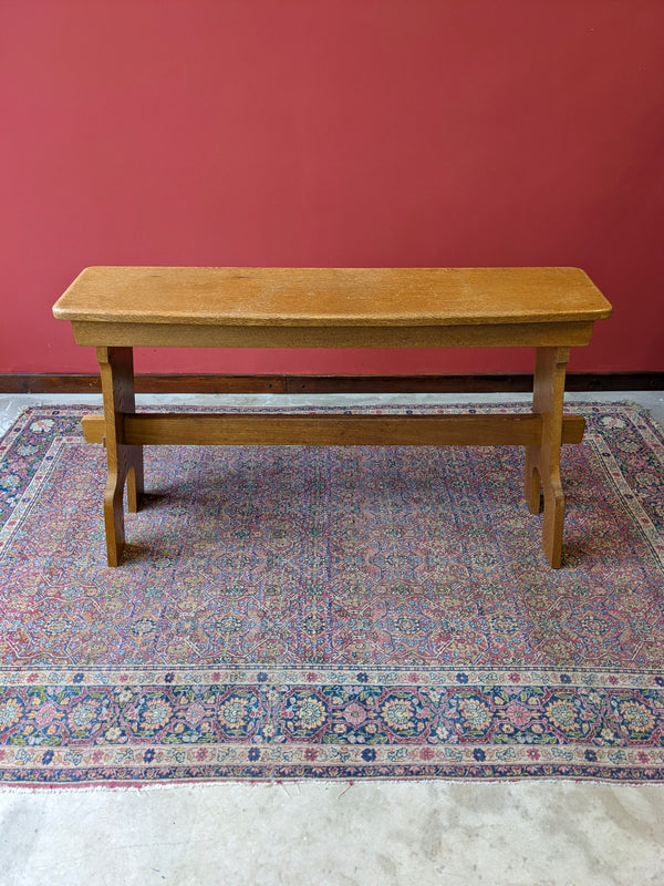 Mid Century Light Oak Hall Bench