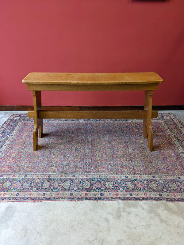 Mid Century Light Oak Hall Bench