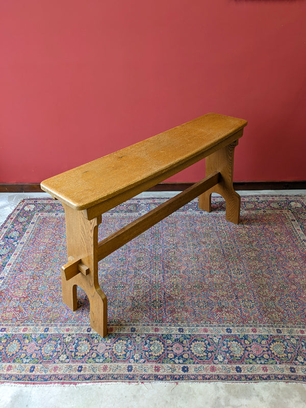 Mid Century Light Oak Hall Bench