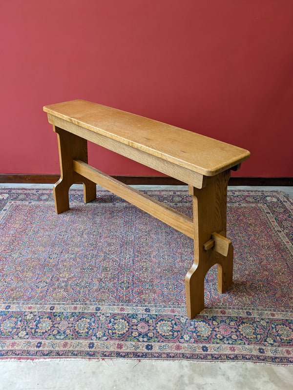 Mid Century Light Oak Hall Bench