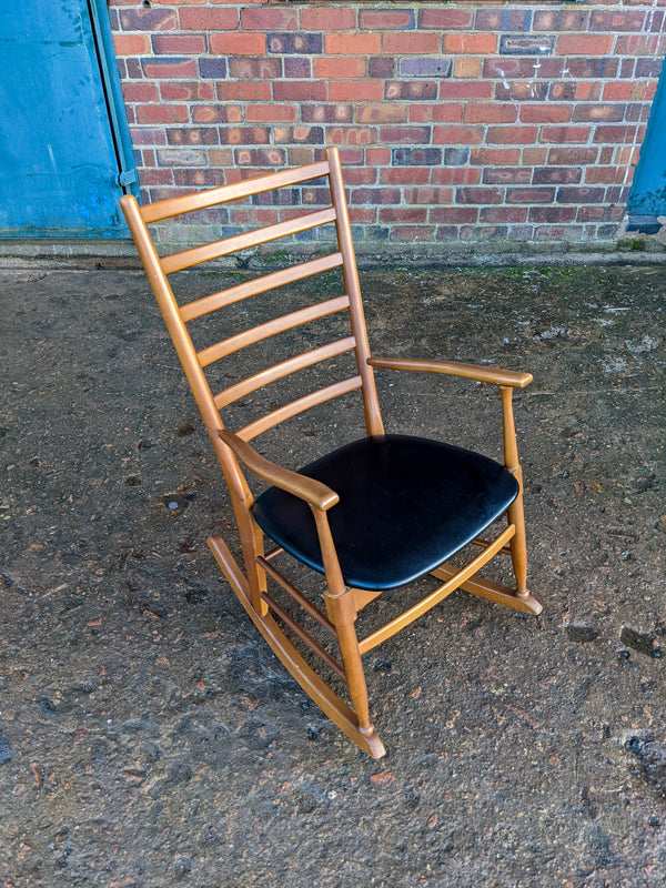 Mid Century Teak Rocking Chair
