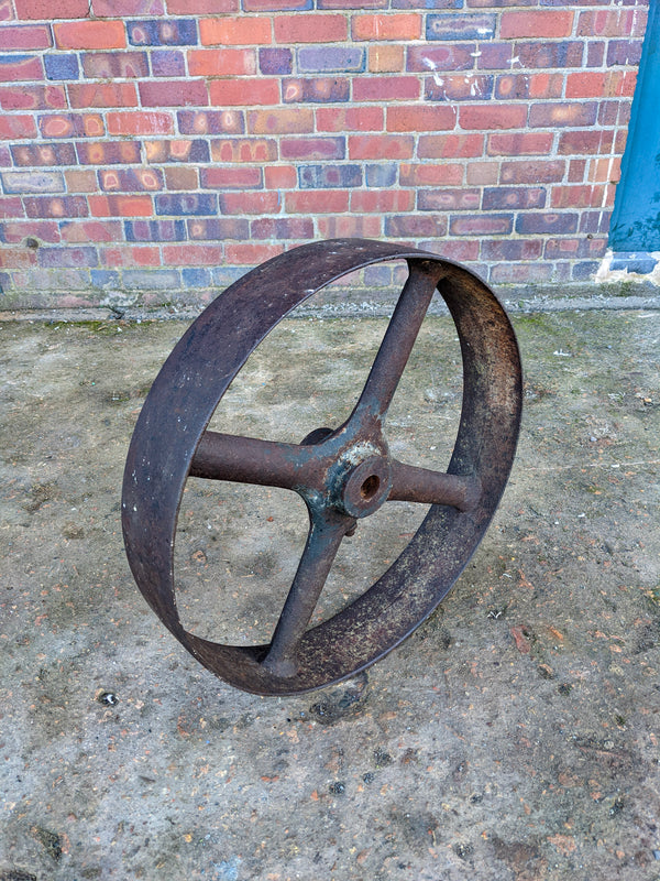 Large Antique Cast Iron Wheel