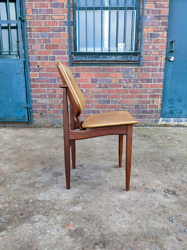 Set of Four Teak Mid Century Dining Chairs