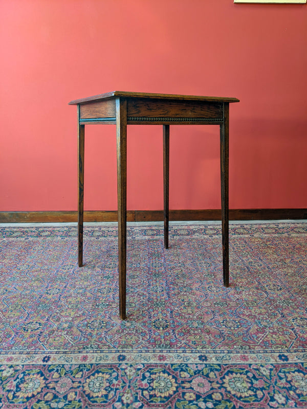Antique Square Oak Side Table / Occasional Table