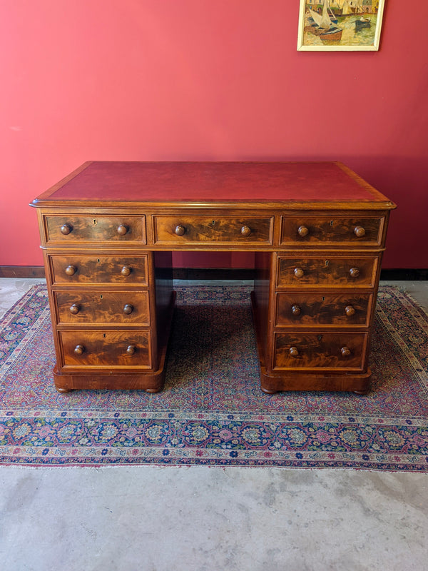 Victorian Mahogany Partners Style Desk