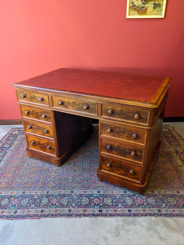 Victorian Mahogany Partners Style Desk