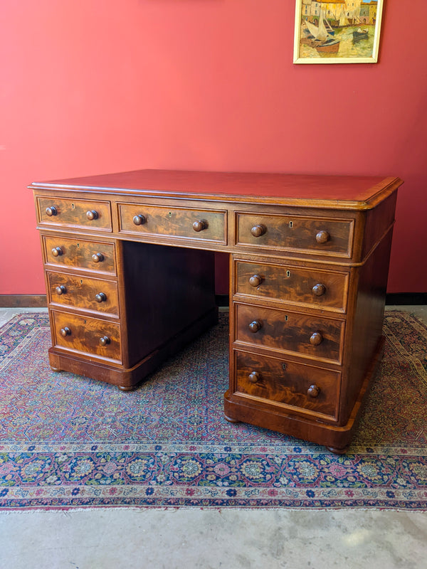 Victorian Mahogany Partners Style Desk