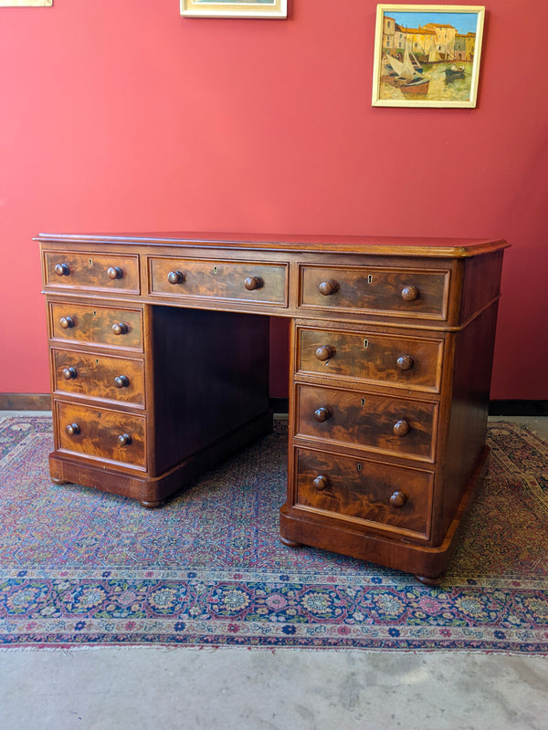 Victorian Mahogany Partners Style Desk