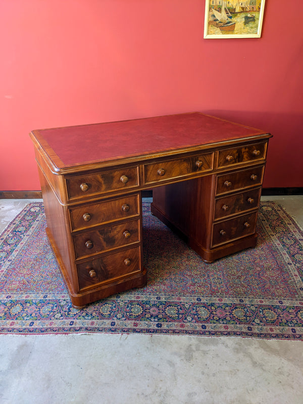 Victorian Mahogany Partners Style Desk