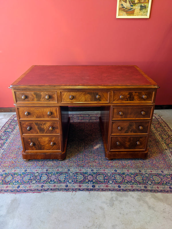 Victorian Mahogany Partners Style Desk