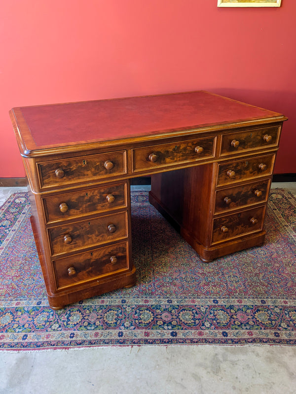 Victorian Mahogany Partners Style Desk