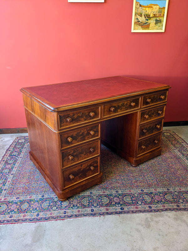 Victorian Mahogany Partners Style Desk