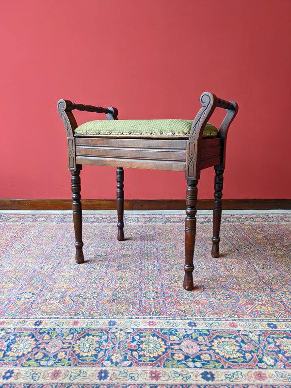 Antique Mahogany Piano Stool