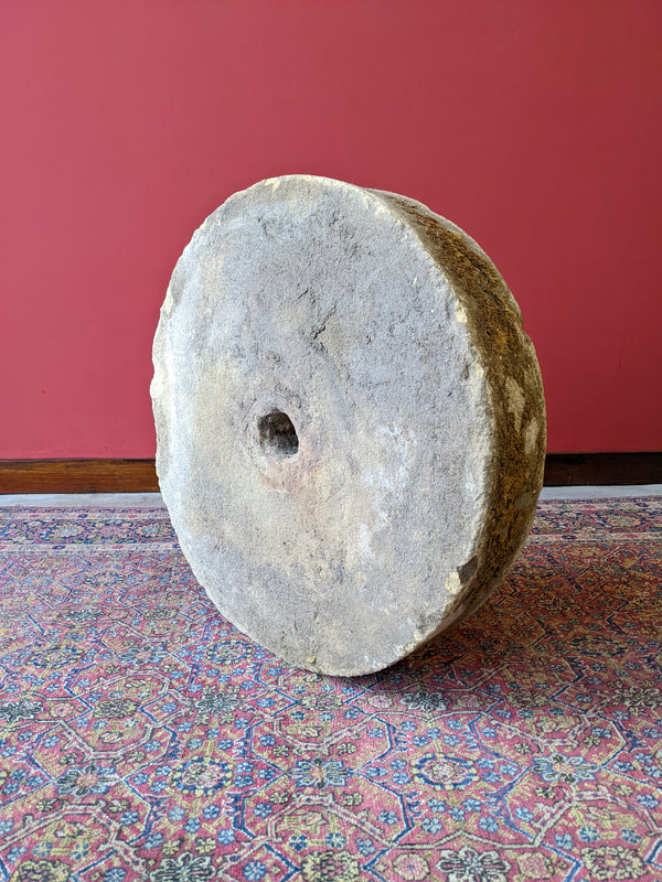 Large Antique Reclaimed Mill Stone Wheel