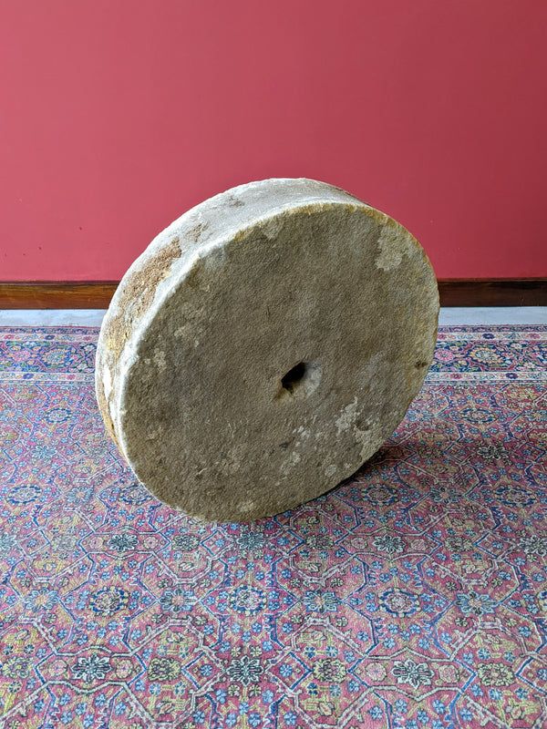 Large Antique Reclaimed Mill Stone Wheel