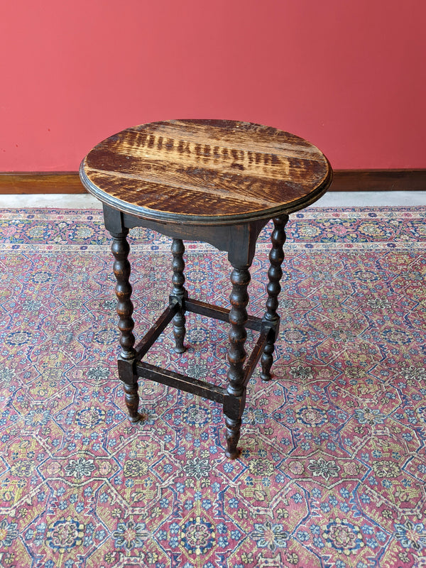 19th Century Antique Bobbin Leg Side Table