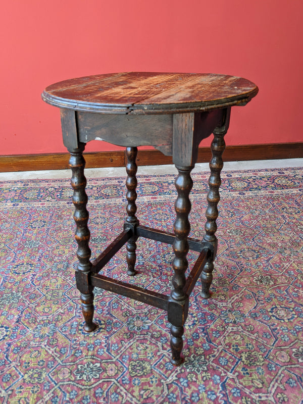 19th Century Antique Bobbin Leg Side Table