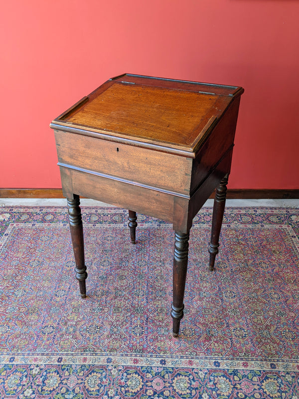 Antique Victorian Mahogany Clerks Desk / Hostess Stand