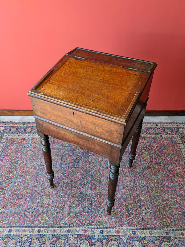 Antique Victorian Mahogany Clerks Desk / Hostess Stand