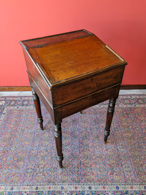 Antique Victorian Mahogany Clerks Desk / Hostess Stand