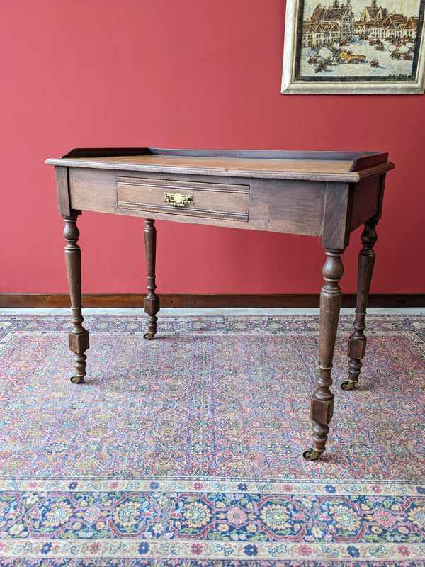 Small Antique Oak Writing Desk / Ladies Desk