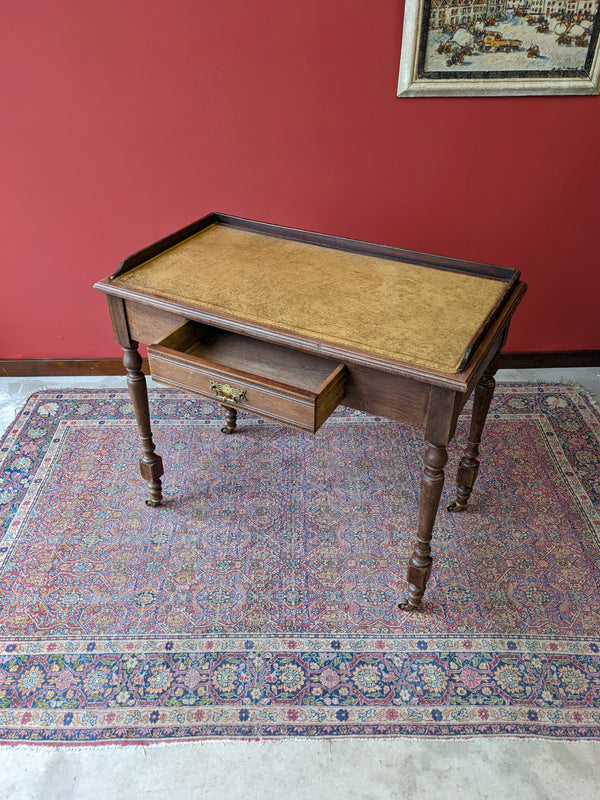 Small Antique Oak Writing Desk / Ladies Desk