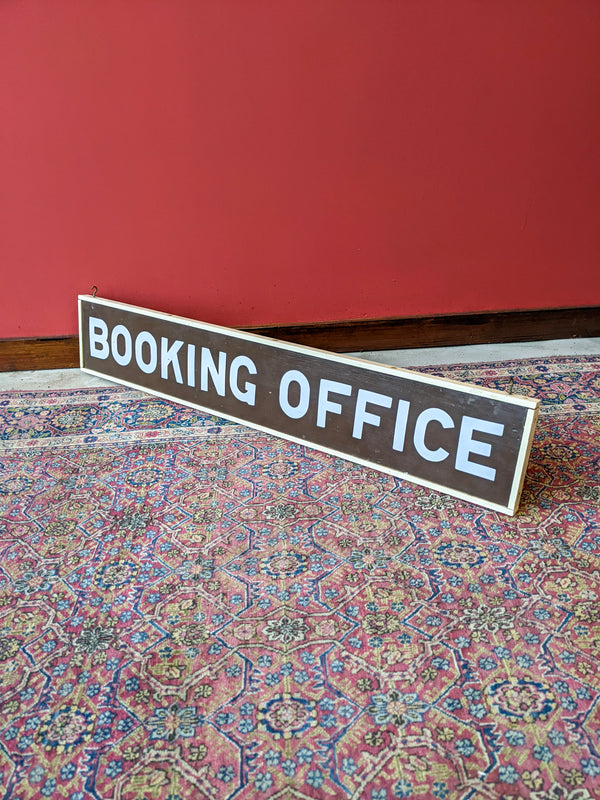 Vintage Double Sided Booking Office Railway Sign