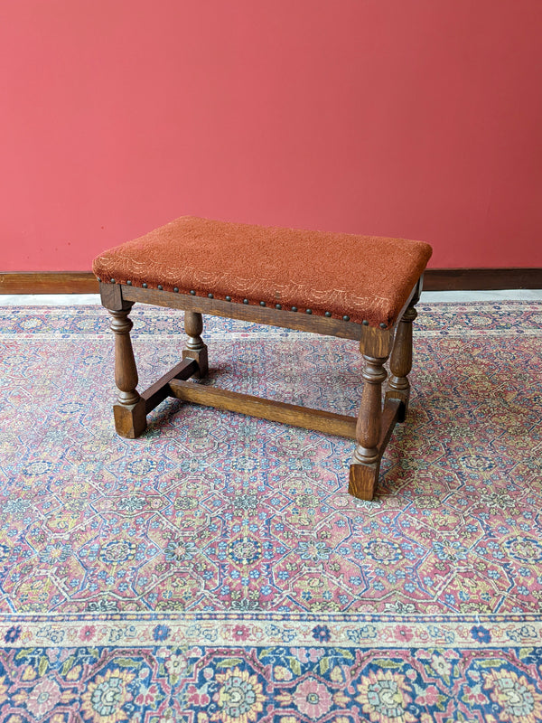 Antique Upholstered Stool / Footstool