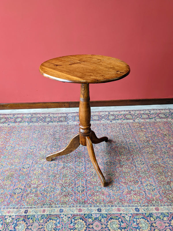 Antique Georgian Mahogany Circular Pedestal Side Table