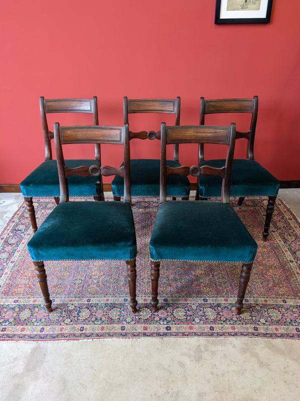 Set of Five Mid Victorian Mahogany Dining Chairs