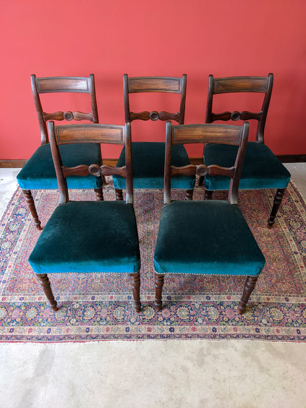 Set of Five Mid Victorian Mahogany Dining Chairs