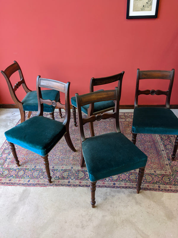 Set of Five Mid Victorian Mahogany Dining Chairs