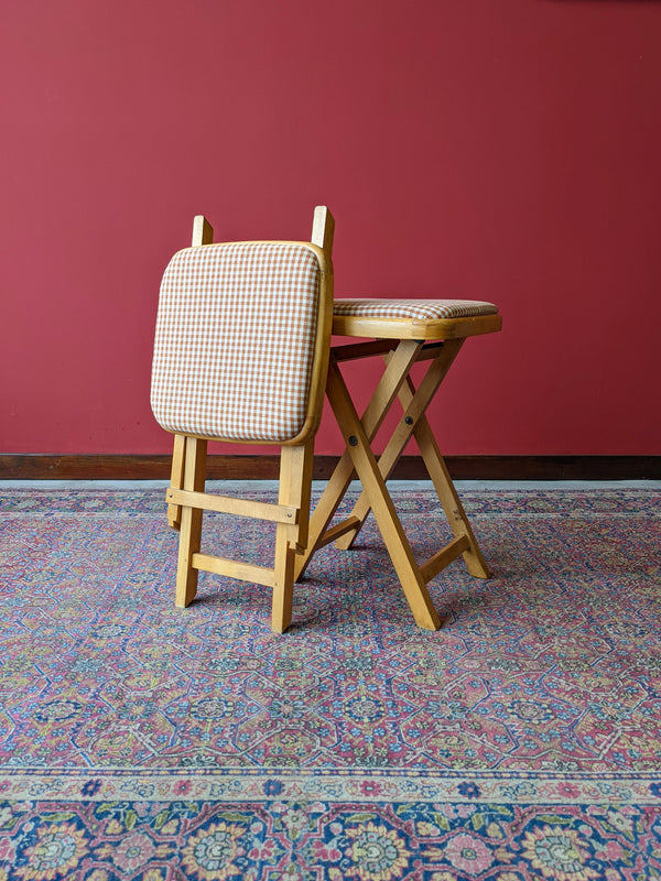 Pair of Mid Century Czechoslovakian Folding Stools by Drevounia