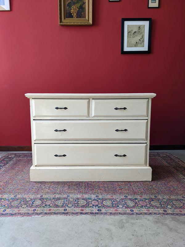 Antique Victorian Painted Pine Chest of Drawers