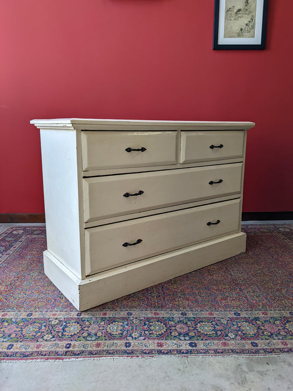 Antique Victorian Painted Pine Chest of Drawers