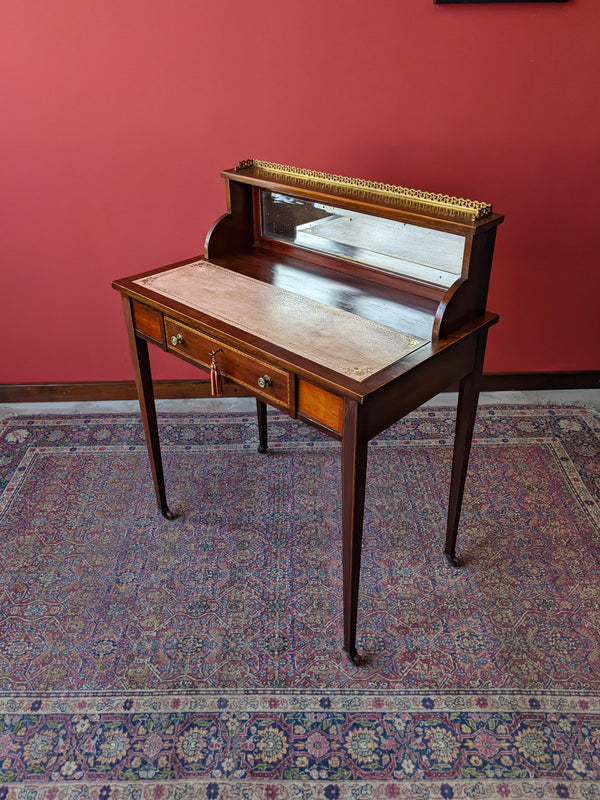 Small Antique 19th Century Mahogany Writing Desk / Ladies Desk / Hall Table