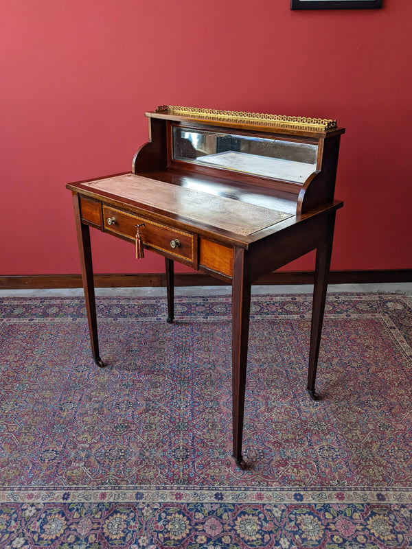 Small Antique 19th Century Mahogany Writing Desk / Ladies Desk / Hall Table