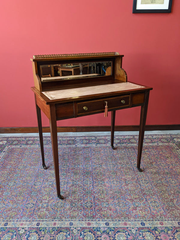 Small Antique 19th Century Mahogany Writing Desk / Ladies Desk / Hall Table