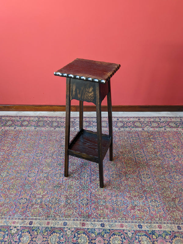 Antique Edwardian Stained Oak Two Tier  Pot Stand / Plant Stand