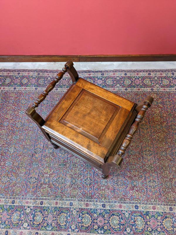 Antique Mahogany Piano Stool Storage Box