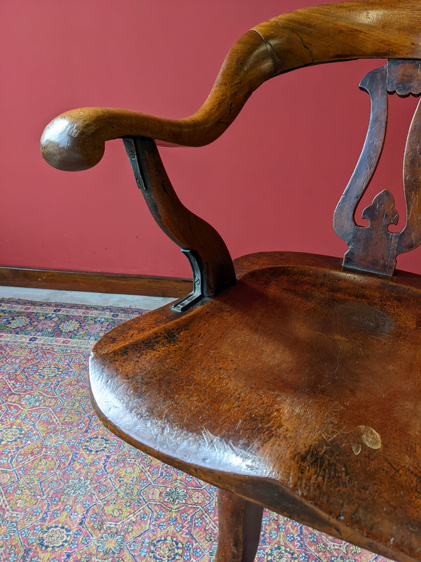 Antique Restored Arts & Crafts Victorian Mahogany Desk Chair / Captains Chair