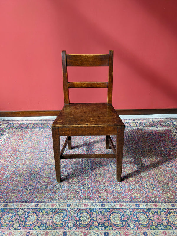 Antique Georgian Oak Country Side Chair