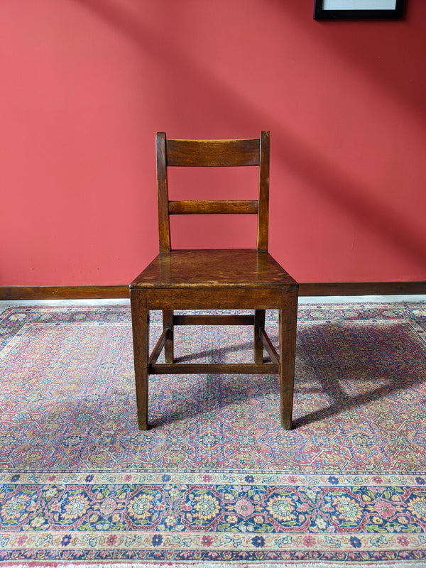 Antique Georgian Oak Country Side Chair