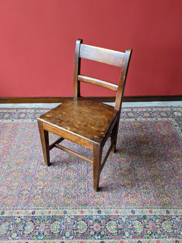 Antique Georgian Oak Country Side Chair