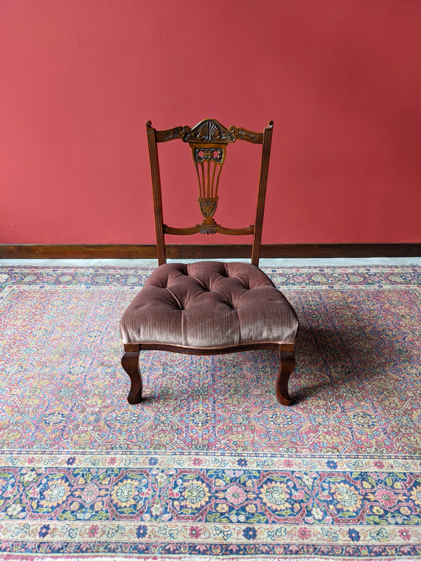 Small Antique Mahogany Bedroom Chair